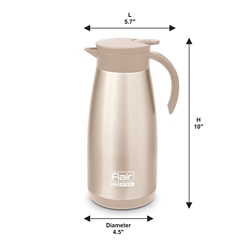 Image of Flair Cafe Vacuum Insulated Steel Kettle 1500 ML (Gold)