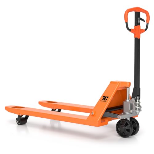 Tory Carrier Pallet Jack 5500 Lb. Capacity, 48 × 27 Fork Size Industrial Heavy Duty Manual Pallet Truck for Warehouse, Workshops, Supermarkets