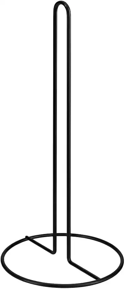 Suporte para Papel Toalha em Aço Inox Preto Fosco – Estilo Moderno, Base Antiderrapante e Durabilidade para Cozinhas Elegantes e Compactas