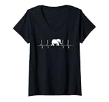 Photo Gallery donna camicia elephant heartbeat, maglietta elefante, elefante per ragazza maglietta con collo a v Photo Gallery donna camicia elephant heartbeat, maglietta elefante, elefante per ragazza maglietta con collo a v