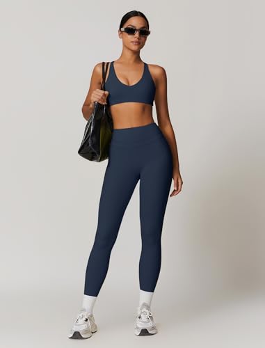 Womens Workout Sets Adjustable Straps Sports Bras and High Waist Leggings Sets Pilates 2 Piece Outfits for Women2