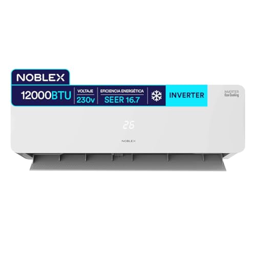 Recopilación de Minisplit Inverter 220v - 5 favoritos. 38 NOBLEX Aire Acondicionado Minisplit Inverter Frío 12000 BTU 230V 1 tonelada