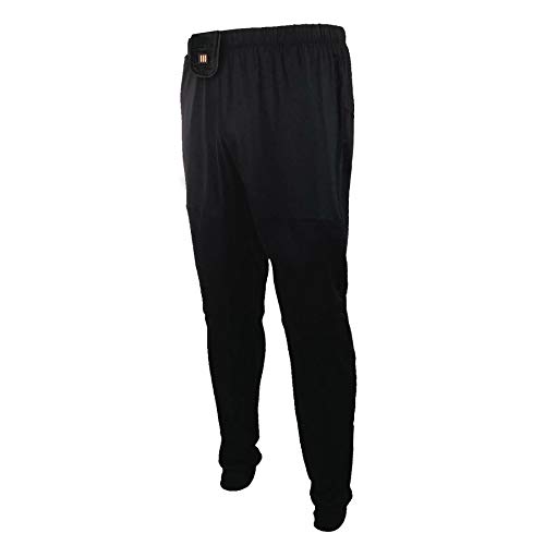 Basecamp Men’s Heated Base Layer Pants - 8 Hours of Heat | 4 Heat Zones | with Battery & Charger | Machine Washable | All Day Warmth Onyx