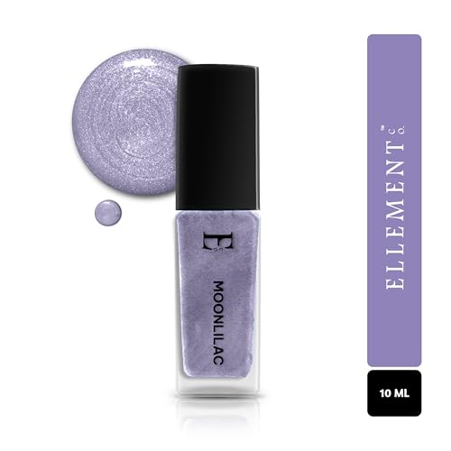 Image of MOONLILAC Vegan Nail Polish Lavender Color | Long Lasting Chip Resistant Formula | Quick Dry Glossy Finish | Non Toxic & Cruelty Free Nail Paint for Women | 10 ml