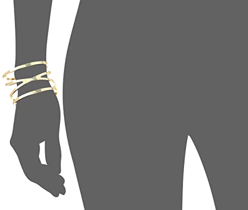 Vince Camuto Goldtone Double V Cuff Bracelet2