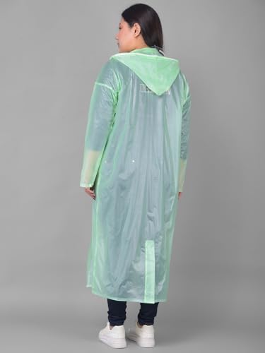 Image of Dollar Rainguard Women's PVC Full Sleeve Solid Raincoat with Adjustable Hood and Pocket