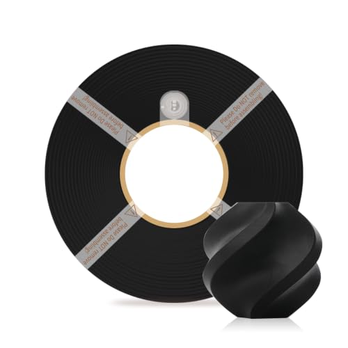 Image of Bamboo Lab PETG HF Refill Filament 1.75mm High-Speed, Easy to Print, Smooth Texture, Eco Friendly with RFID for Bambu Lab X1, P1,A1 Series 1KG (2.2lbs) Exclude Spool + /- 0.03mm (Black 33102)
