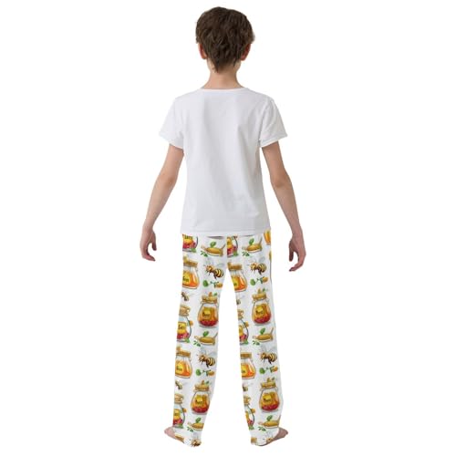 Pajama Bottoms, Pajamas Pant Honey Bees Lounge Wear Casual Cartoon Sleep Long Pants Soft Pjs Sleepwear3