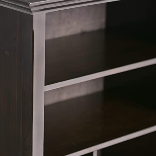 Simplihome Amherst Solid Wood 44 Inch X 44 Inch Transitional Multi Cube Bookcase And Storage Unit In Hickory Brown With 4 Shelves, For The Living Room, Study And Office #TOP5