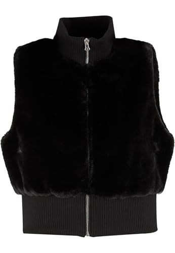 Chaleco de pelo sintético mujer corto Urban Classics negro abrigo 5