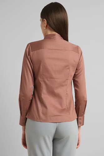 Image of Van Heusen Women's Regular Fit Solid Full Sleeve Cotton Rich Formal Shirt
