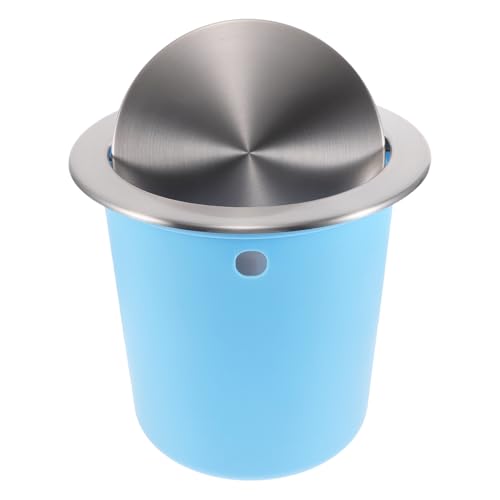 WATIIFUFU Pattumiera da Incasso Sul Piano di Lavoro con Coperchio a Ribalta Cestino da Incasso per Rifiuti Alimentari in Acciaio Inox e Plastica Design Elegante per Cucina e Bagno