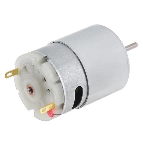 Motor CC RS380 12V Double Shaft 5500 RPM con escobillas y anillo reductor de interferencias