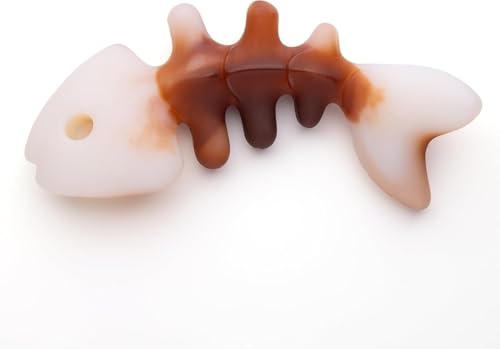 Fuzzl Robustes Hundespielzeug aus Nylon - Fischform mit Lachsgeschmack