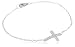 Sterling Silver Cross Bracelet, 7.25"