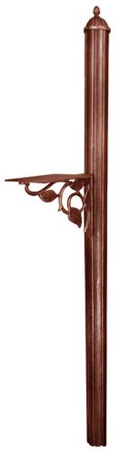 Special Lite Albion Mailbox Post - Copper Aluminum Post for Curbside Mailbox - SPK-651-CP