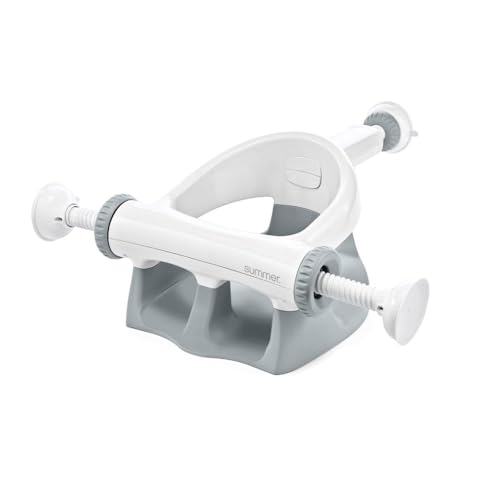 Image of Summer Infant My Bath Seat for Sit-Up Baby Bathing, Sure & Secure Suction Cups, Backrest for Assisted Sitting, Easy Setup & Storage, Gray