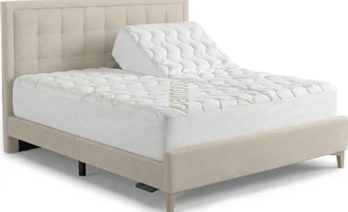 Waterproof Rayon Bamboo Jacquard Split King Mattress Pad