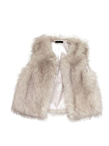 Chic Apricot Womens Fall Winter Jacket: Open Front Vest for a Stylish Season