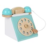 Téléphone de simulation - en jouant à ce faux téléphone, vous pouvez améliorer la sensibilité de votre enfant aux couleurs et aux chiffres, téléphone rétro en bois