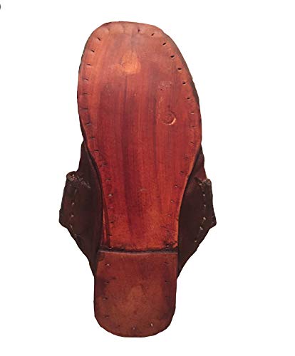 Hippie Indian Water Buffalo Jesus Sandals 100% Leather (Dark Brown, men's size 8 / women's size 10)2