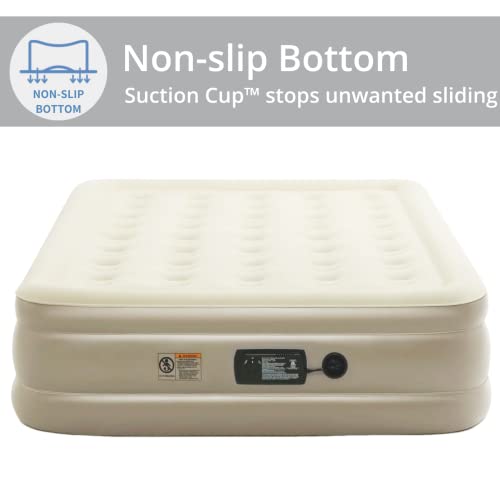 Simpli Comfy Queen Inflatable Air Mattress With Built-In Pump, Fast Self-Inflating, Blow Up Air Bed, Non-Slip Bottom, Heavy Duty Pvc, Waterproof 18" Raised For Home Guests Travel Camping #TOP6