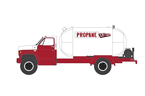 C-65 Propane Truck 1985 1:64 Modelo Diecast Rojo miniatura 2