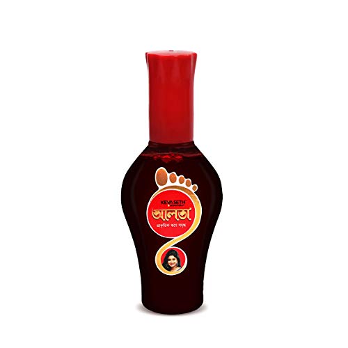 Image of KEYA SETH AROMATHERAPY 100% Natural Red Alta Mahavar Feet Colour Enriched with Floral Pigments, No Side- Effects 95ml