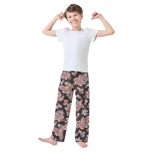 Boys' Pants Paisley Design Pattern Long Bottoms Jogger Pants Elastic Waist Trousers with Pockets S-XL2
