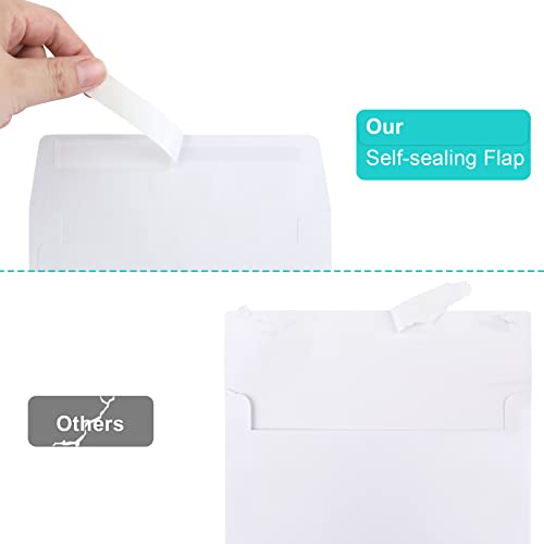 Image of Joyberg 280 Packs A4 Envelopes, White, 4x6 Photo, Self Seal for Invitations, Weddings, Baby Shower, Photos, Postcards, Greeting Cards, Mailing