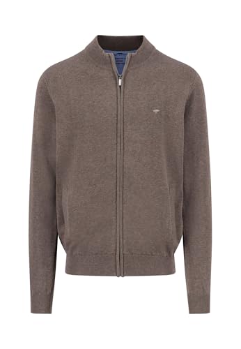 Fynch Hatton Hombre Cardigan Zip Chaqueta Punto Not Applicable, Marrón (Earth 860), X Large