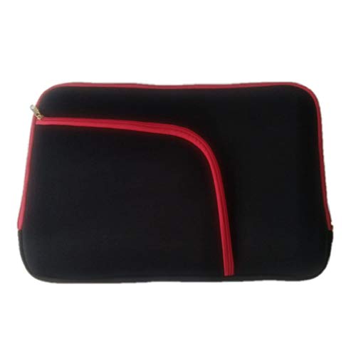 Capa de Notebook 15,6 Polegadas Preta Com Bolso (Preta Ziper Preto)