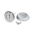 PK Grills Tel-Tru BBQ Grill Thermometer Outdoor Grilling Temperature Gauge Kit, Includes Charcoal/Smoker Thermometer Probe, Wing Nut, and Silver Flashing, PK99085