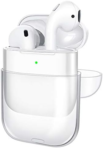 Falandi for AirPods Case, Pure Clear Protective PC Material Polished Surface Hardshell Case Cover Skin Accessories Compatible with Apple AirPods Charging Case AirPods 1 & AirPods 2, Clear