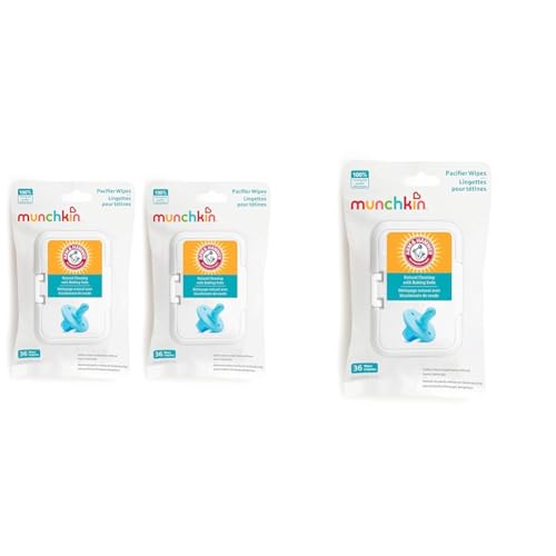 Image of Munchkin® Arm & Hammer Pacifier Wipes 2 Pack 72 Wipes & 1 Pack 36 Wipes - Safely Clean Baby Bottles, Cups, Toys