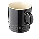 Le Creuset Cappuccino Becher aus Steinzeug, 200 ml, Schwarz glänzend, 70303201400099