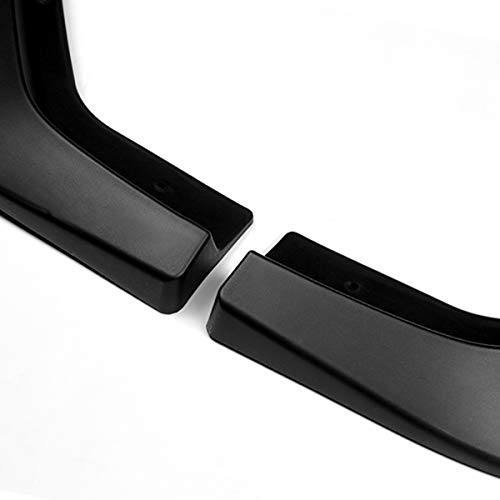 DNA Motoring 2-PU-697 3Pc Matte Black ABS Front Bumper Lip With Vertical Stabilizer Replacement For 13-16 BRZ