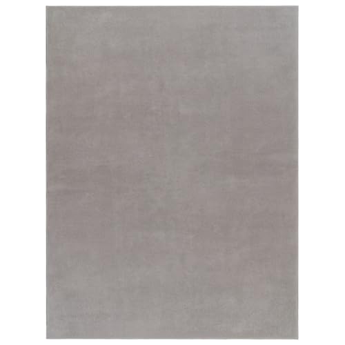 TT Home Large Rug Short Pile Monochrome Modern Design Washable, colour: Grey, Size:300x400 cm
