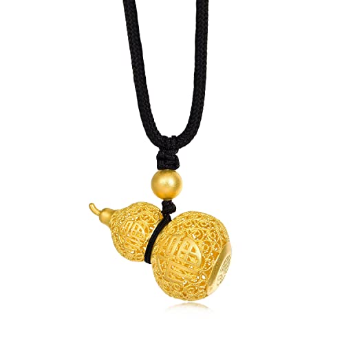 CHOW SANG SANG Cultural Blessings 999.9 24K Solid Gold Price-by-Weight 6.36g Gold Wulu Gourd Necklace for Women and Men 90852Z | 27.5 Inches, (70 CM)3