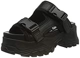ausgezeichneten Tragekomfort Buffalo Damen GLDR OS 2 Flache Sandale, Schwarz, 39 EU
