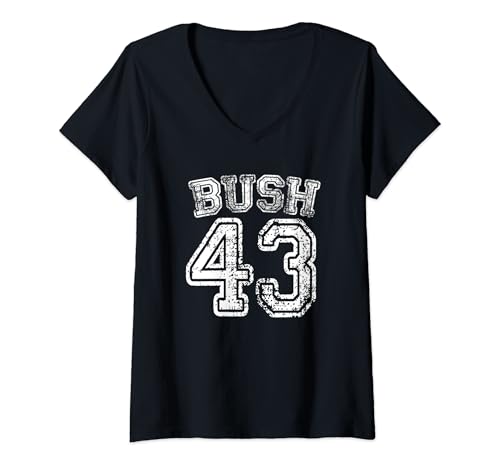 Donna Maglietta George W. Bush 43° Presidente degli Stati Uniti - 43 Maglietta con Collo a V