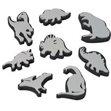 Constructive Playthings Jumbo Ink Dinosaur Stampers Set of 8 Sizes 2" to 6" for Ages 4 Years and Up