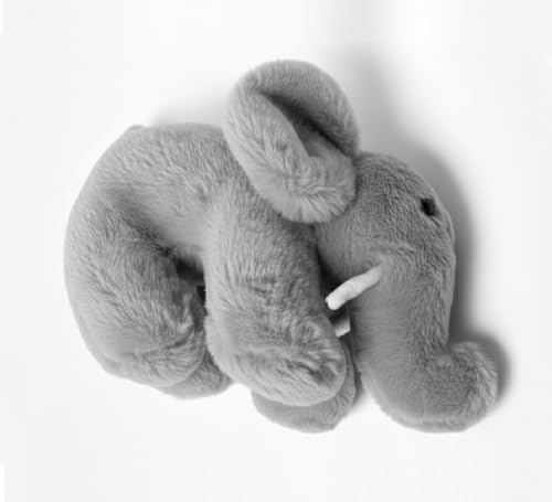 Image of Plush Grey Elephant Toy Teddy Bear Gift 24cm Soft Toys for Baby Girl Fully Washable Plush Toys and Stuffed Toys Perfect for Nursery Play and Cuddling