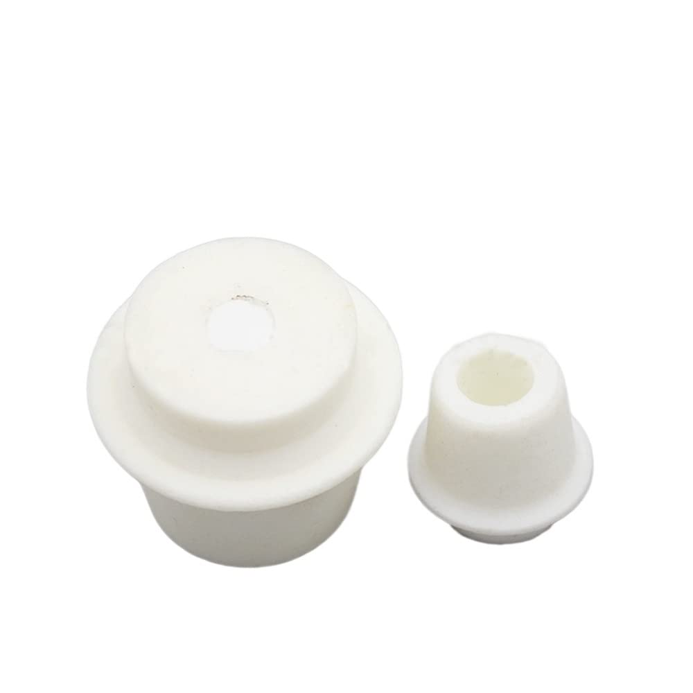 GatherTOOL 5pcs/Set Silicone Bung with Hole for Laboratory Filter Bottle Stopper Stoppers Airlock Bubbler Triangular Flask Plug Stopper (Size : 48-53mm)