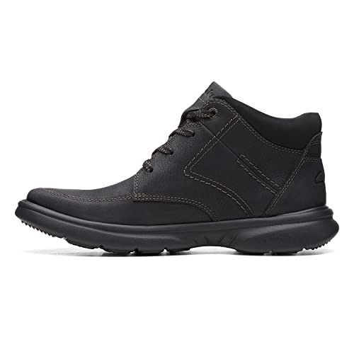 Clarks Herren Bradley Mid Ankle Boot, Black Tumbled, 45 EU
