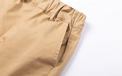 Short chino garçon taille élastique devant plat vêtement école