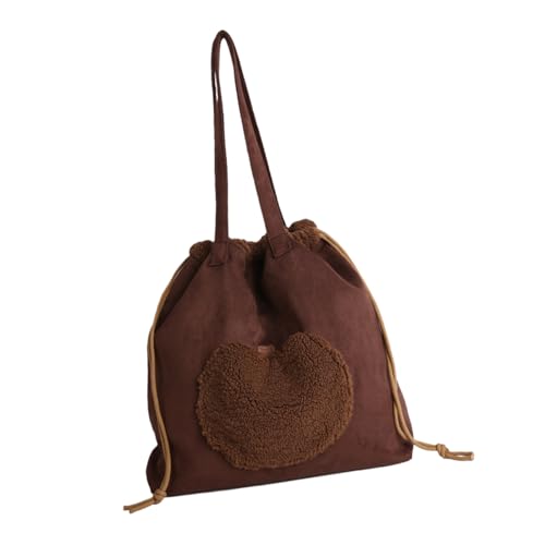 Sac à main en daim grand format et sac à bandoulière rétro confortable