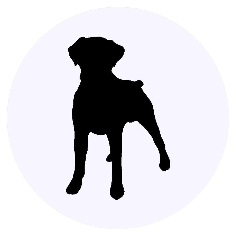 Azeeda Boxer Hund Silhouette Gitarrenplektren – 7 Stück, Birkenholz, Graviert, 0,8 Mm