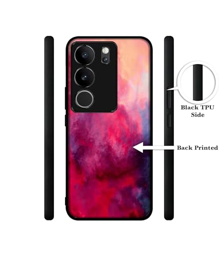 Image of Holi Color Design Premium 2D Printed Metal Back Case Cover for Vivo V29 5G / V29 Pro 5G