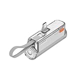 sharge Flow Mini 2 Portable Charger with Built-in Cable 22.5W Max Power Bank for Travel, Fast Charging Battery Pack with iOS and USB-C Connector for iPhone 17/16/15/14, Galaxy, Google Pixel, and More